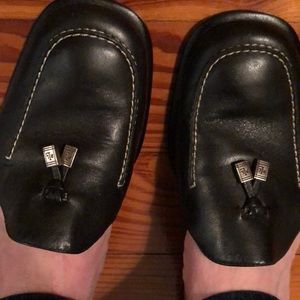 Lauren leather slides 6 1/2 lightly worn.